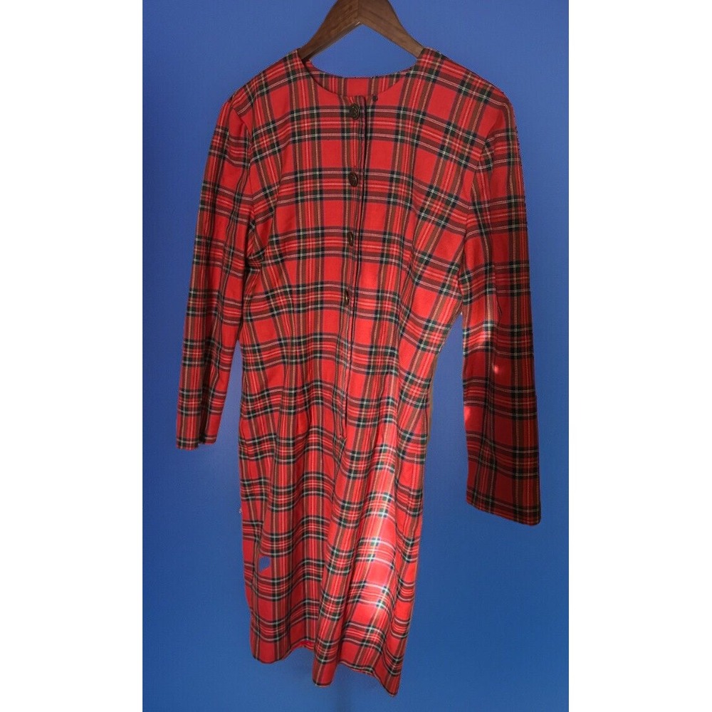 Vintage Dress Womens‎ 12 Tartan Plaid Western country Santa Fe by Jim Tremblay
